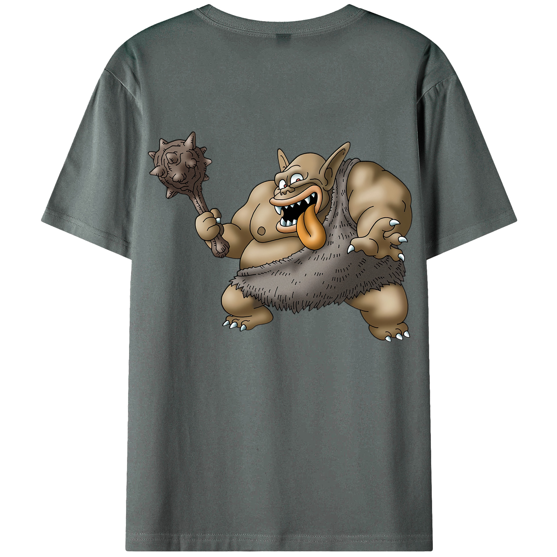 （画像用） ドラゴンクエスト Doragon Kuesuto Dragon Quest 綿100％ メンズ半袖Tシャツ（バックプリント） 通気性